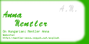 anna mentler business card